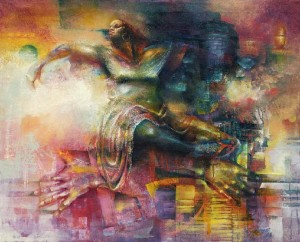 Paul Goodnight - Dancer & the Piano Tickler 2008, oil on canvas 55x46