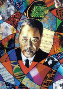 Duke Ellington Watercolor and Collage 